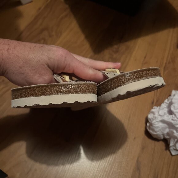 Birkenstock Gizeh Sandals Womens EU 38 US 7.5 Vintage Metallic Rose Copper Suede - Picture 10 of 14